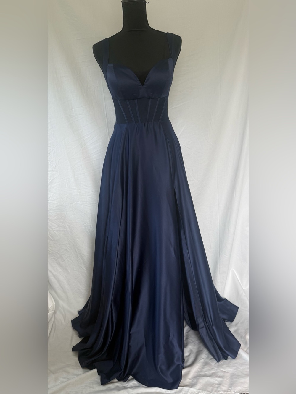 Blue Paneled Windsor Gown